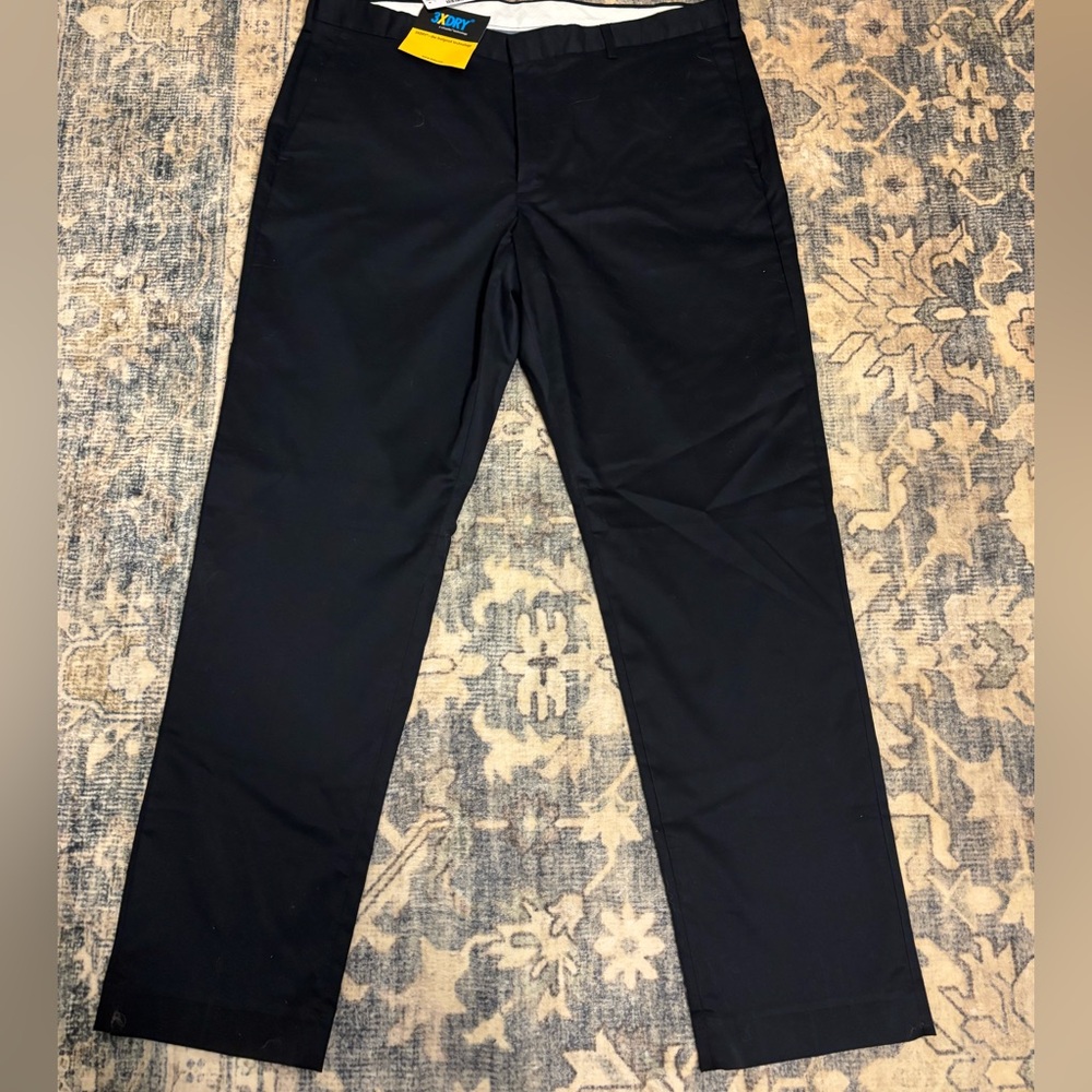 J.Crew Ludlow Slim-Fit Dress Pants 3XDry Men's 38x32 Dark Navy Blue Stretch NWT